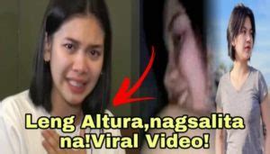 leng pinay scandal|Leng Altura Breaks Silence on the Controversial Video.